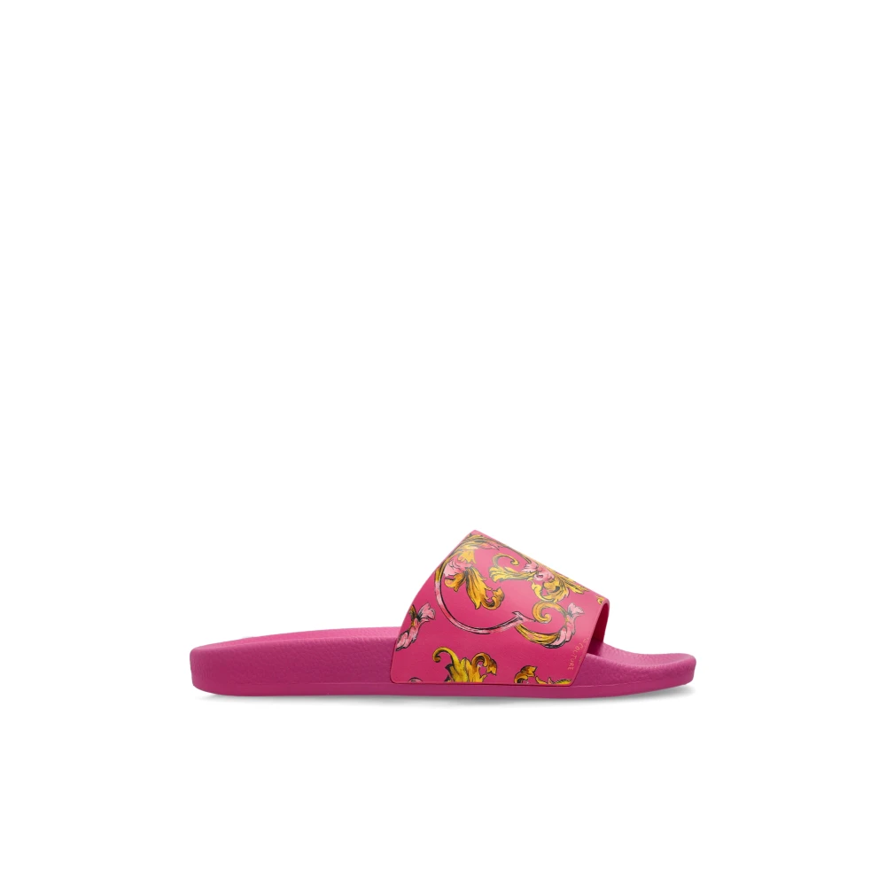 Versace Jeans Couture Gummisandaler med tryck Pink, Dam