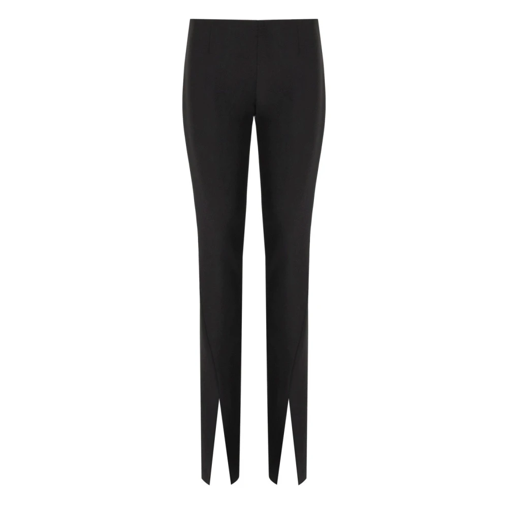 Federica Tosi Zwarte Skinny Broek met Voorsplitten Black Dames