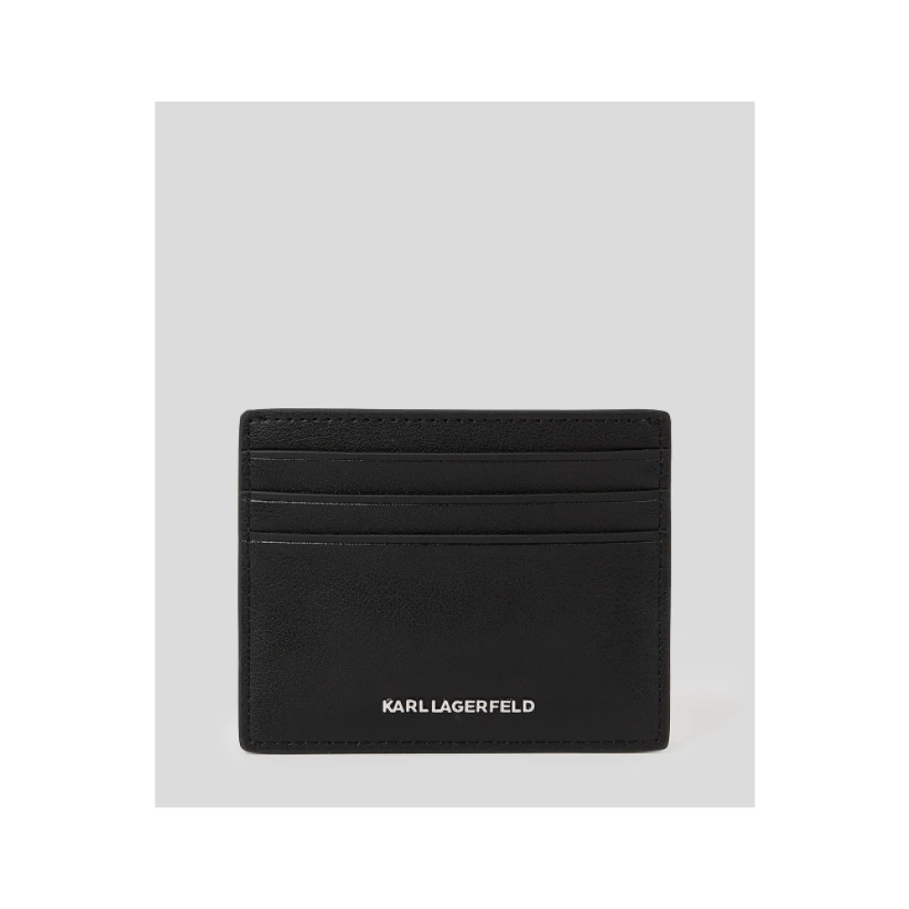 Karl Lagerfeld Leren Kaarthouder K Ikonik 2.0 Black Heren
