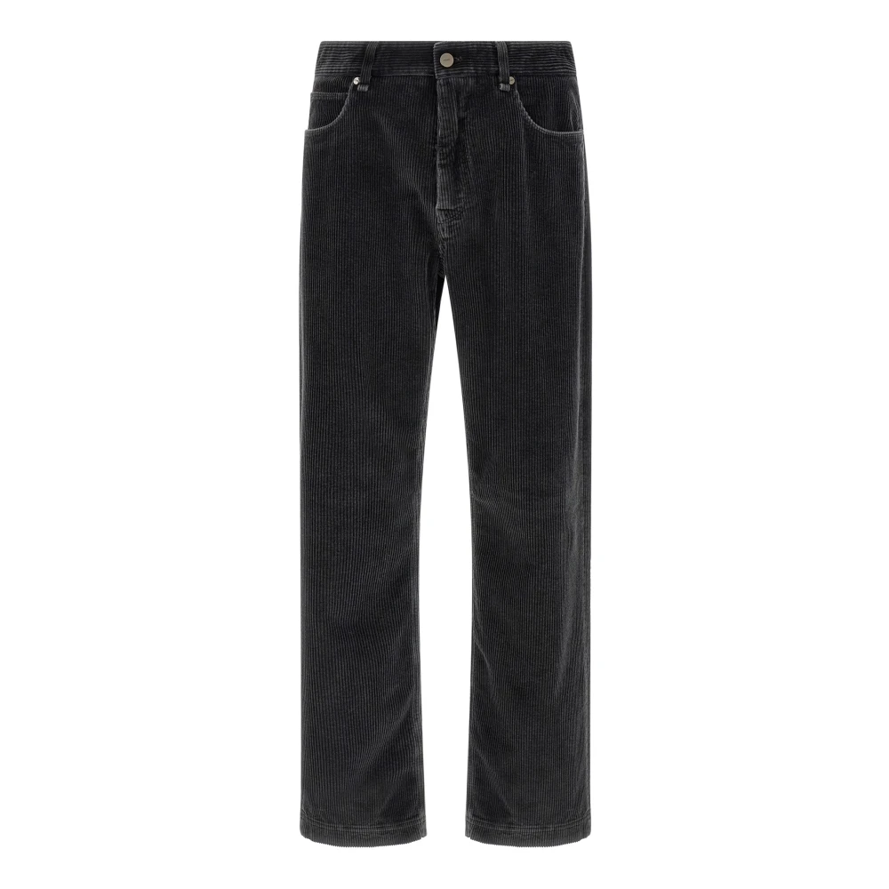 Fendi Gray Long Jeans - Male - Straight Trousers - W32 - Trousers