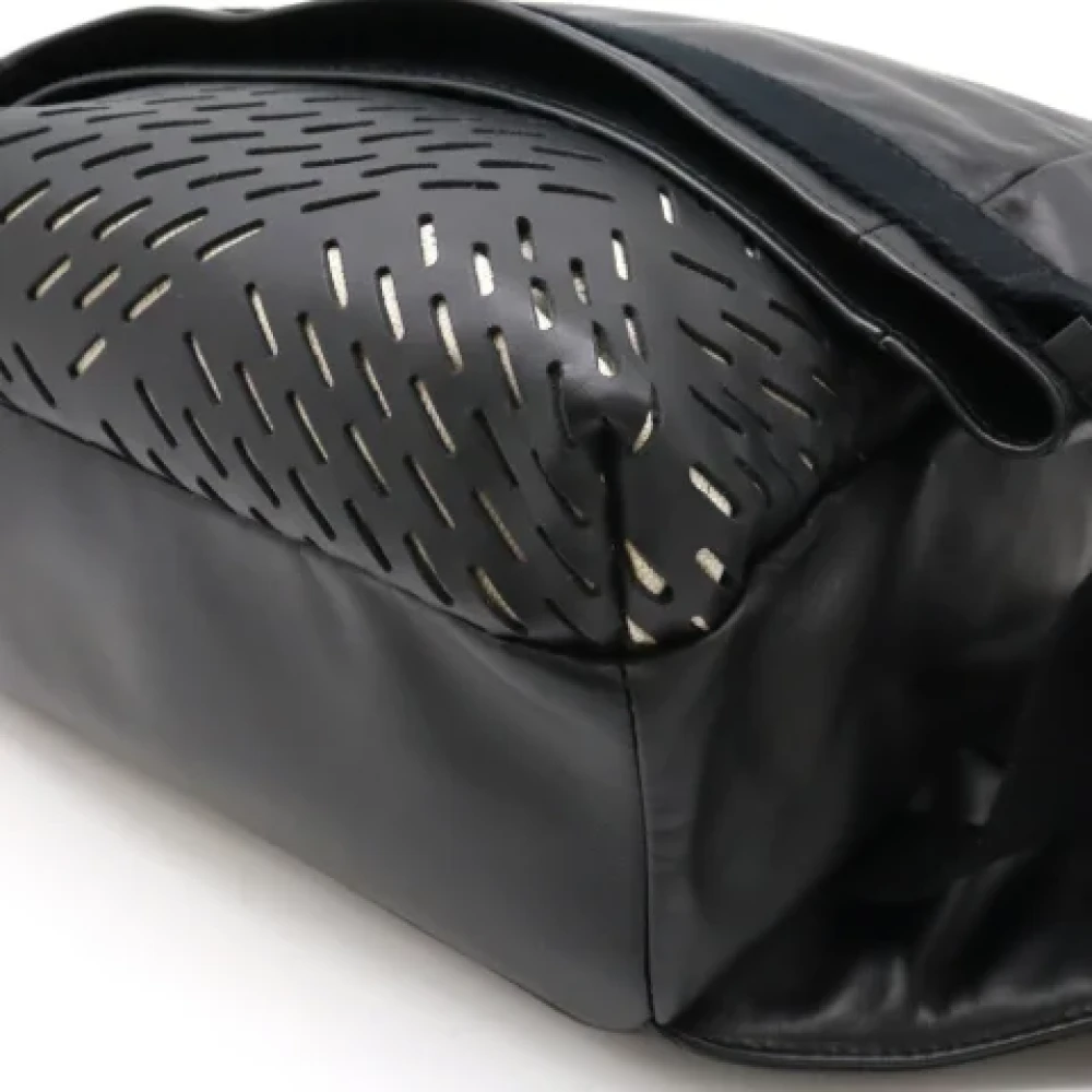 Bottega Veneta Vintage Pre-owned Leather crossbody-bags Black Dames