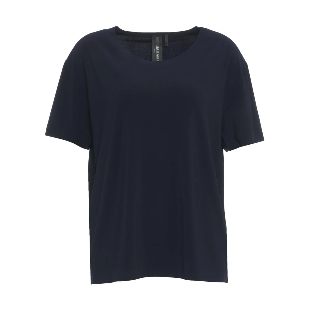 Norma Kamali Blauwe Boxy T-shirt voor vrouwen Blue Dames