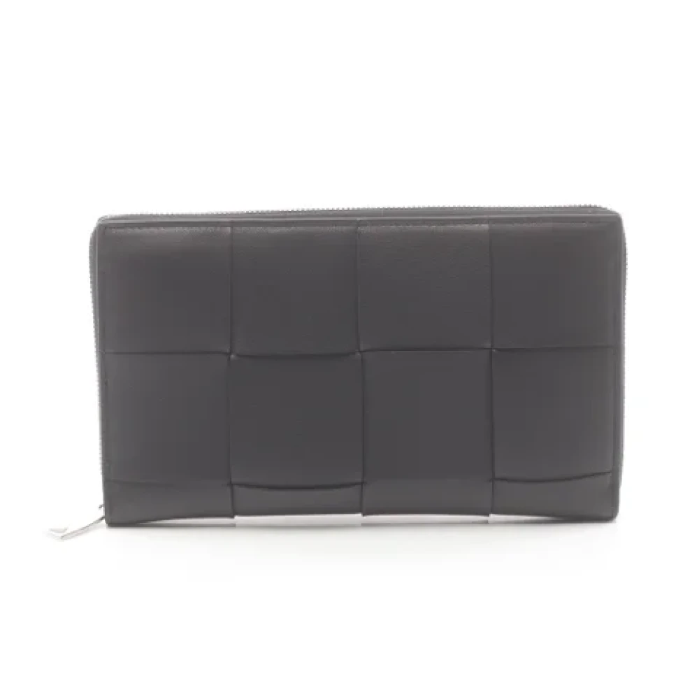 Bottega Veneta Vintage Pre-owned Leather wallets Black Dames