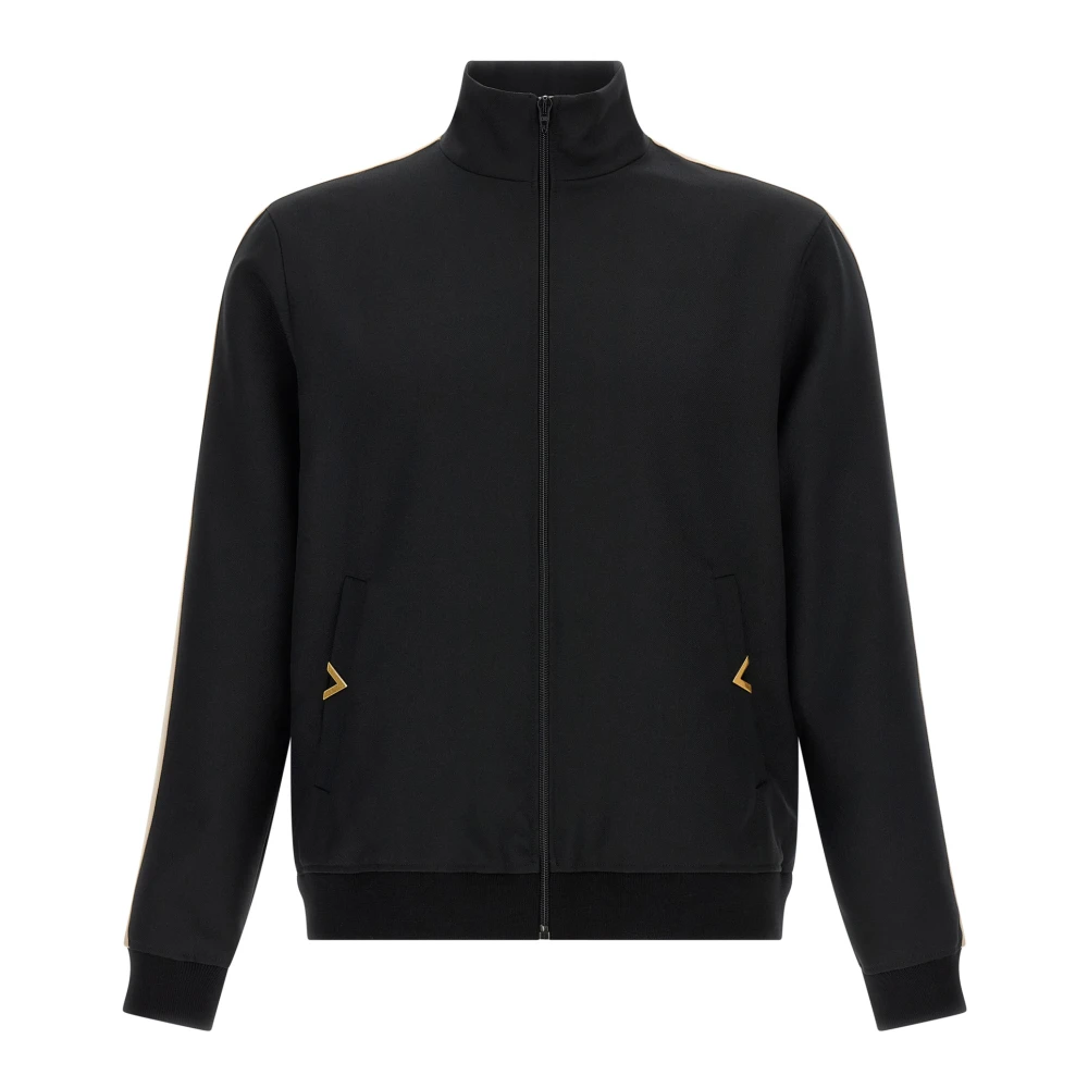 Valentino Garavani Sweat Shirt En Nylon Avec Vgold Homme Sweatshirts Et Sweats À Capuche Noir Xl
