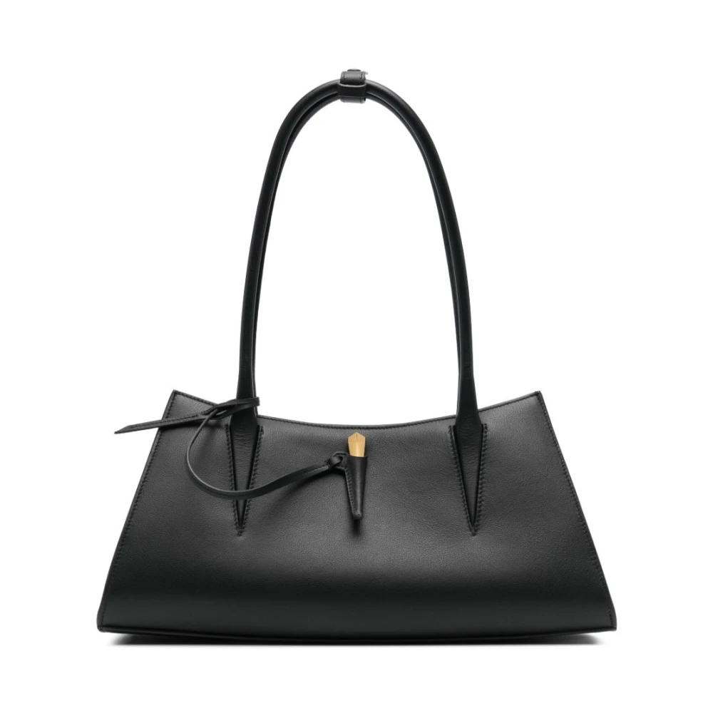 Mugler Zwarte Sluiting Tote Tas Black Dames