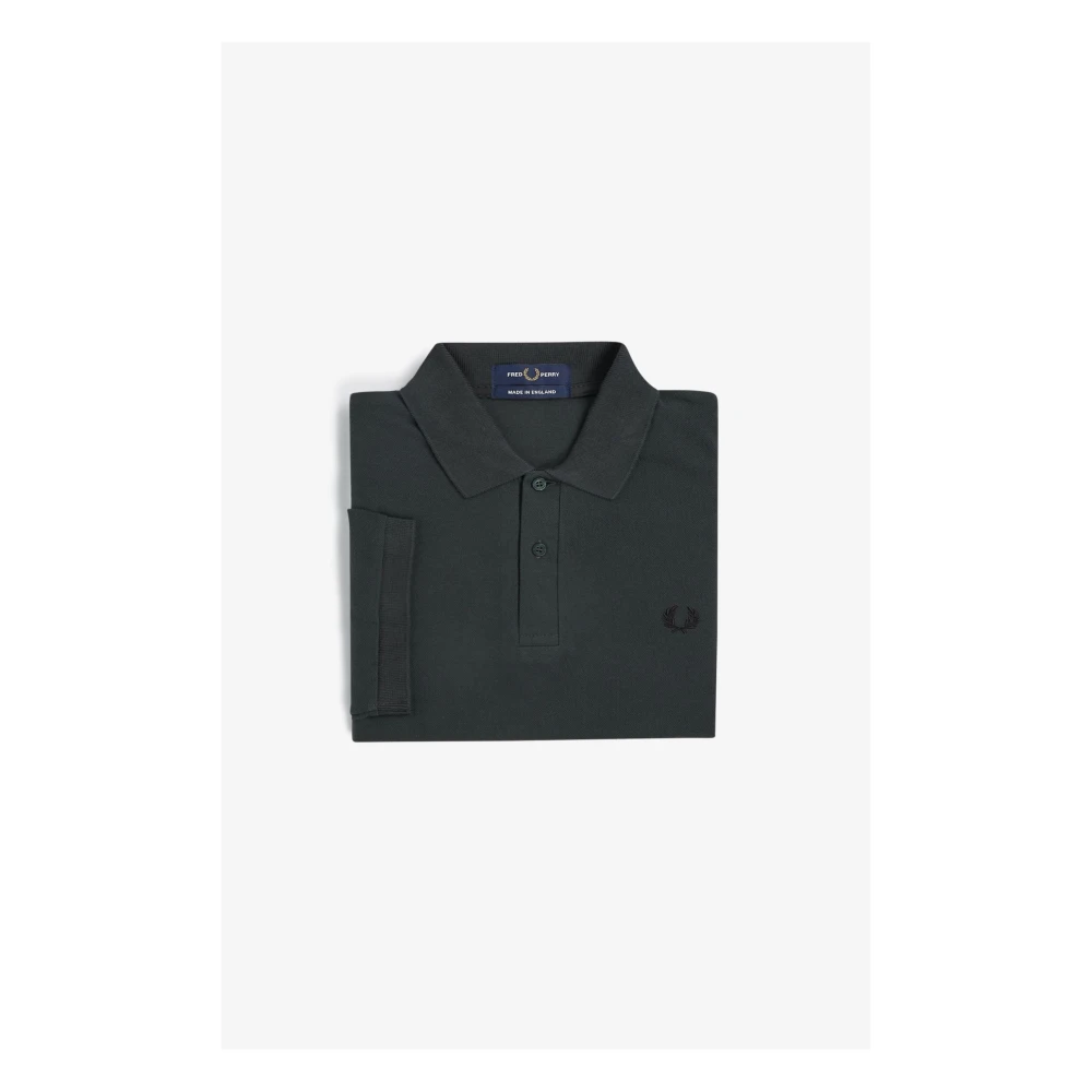 Fred Perry Originele effen polo nachtgroen zwart Green Heren