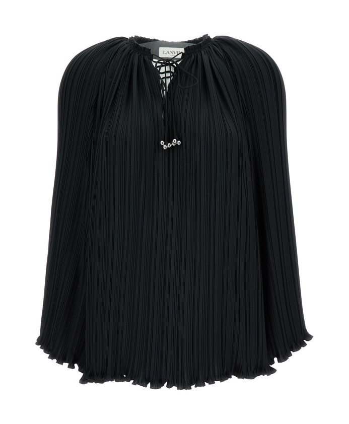 blouse-plissee-noire-avec-cordon-de-serrage