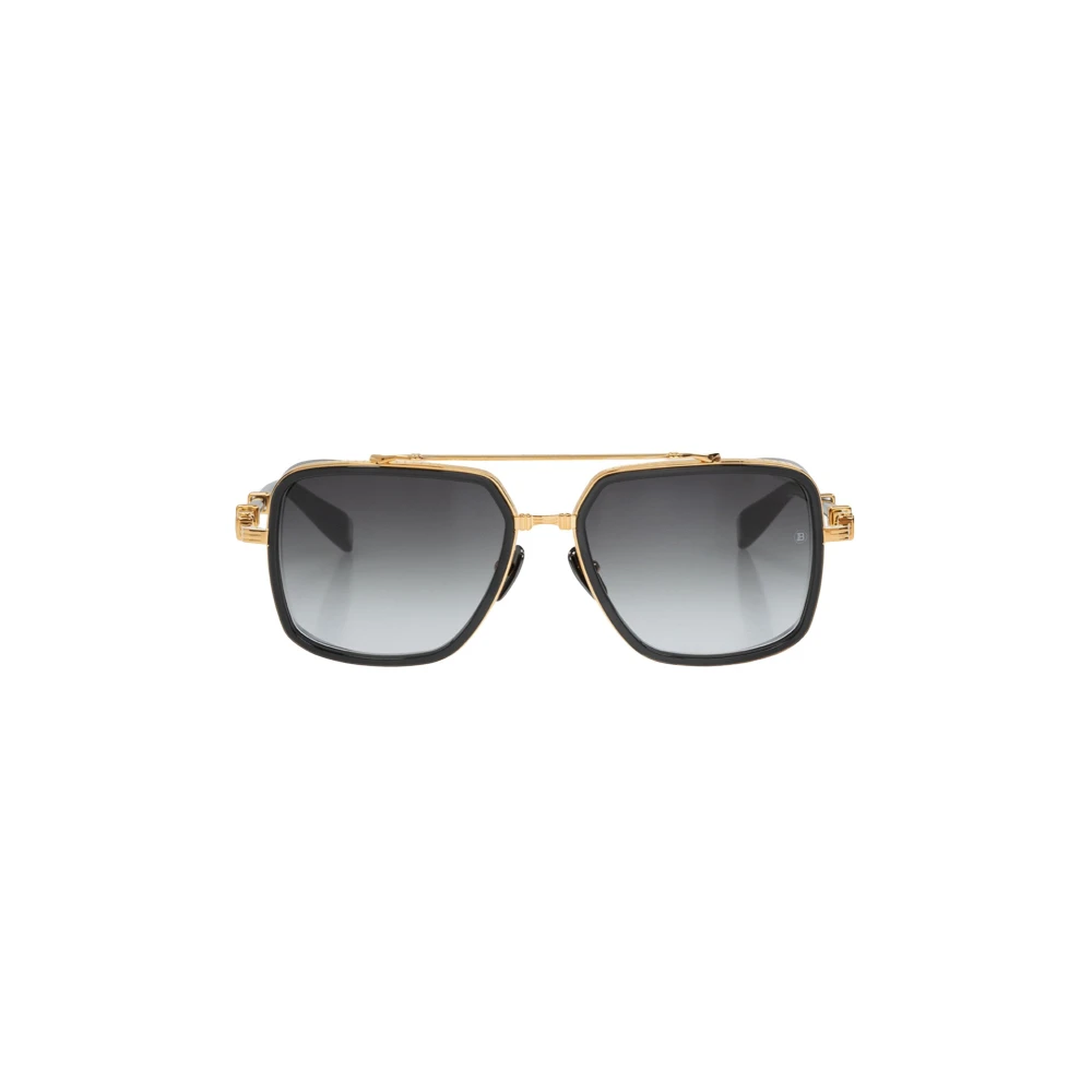 Balmain Unisex Oro/Grigio Officier Occhiali Da Sole Geometrico 58Mm - Immagine 3