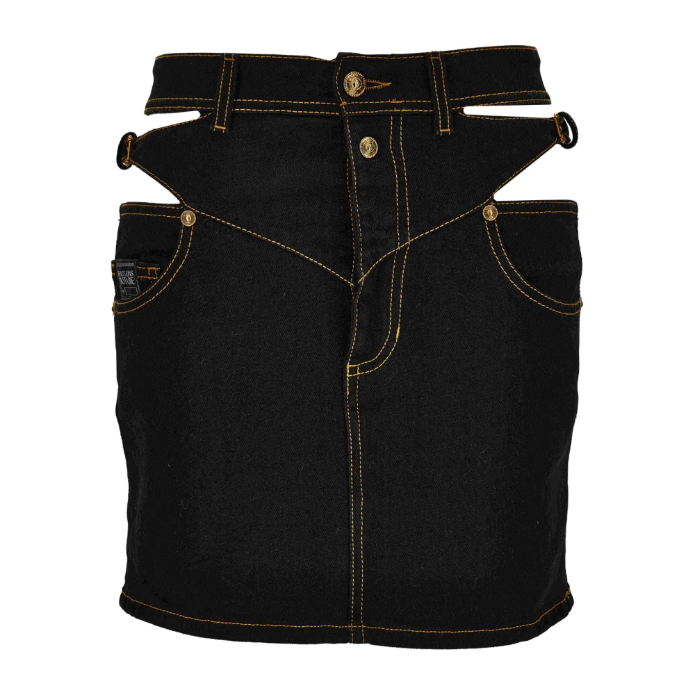 Versace Jeans Couture Denim Skirts Black Dames