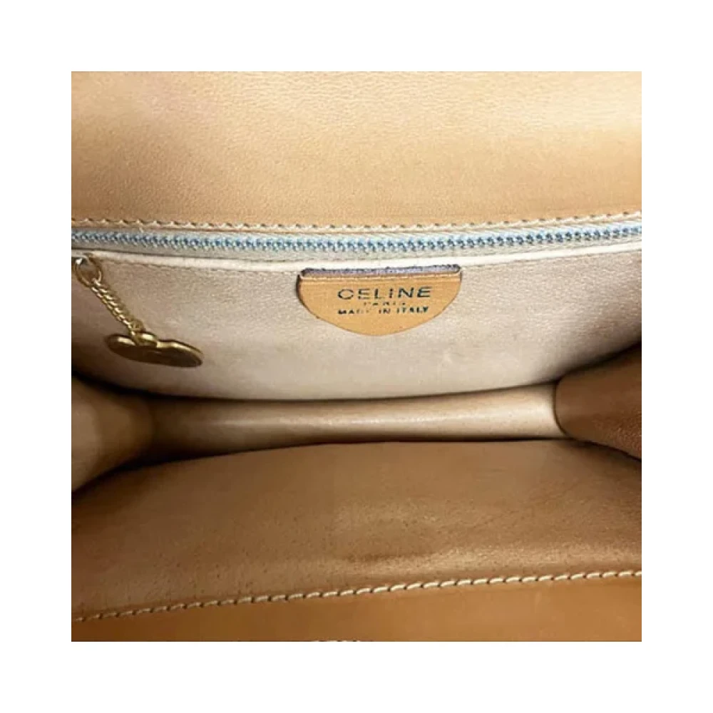 Celine Vintage Pre-owned Cotton handbags Brown Dames