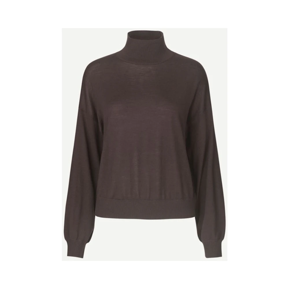 Samsøe Mole Color Jersey Top Brown Dames