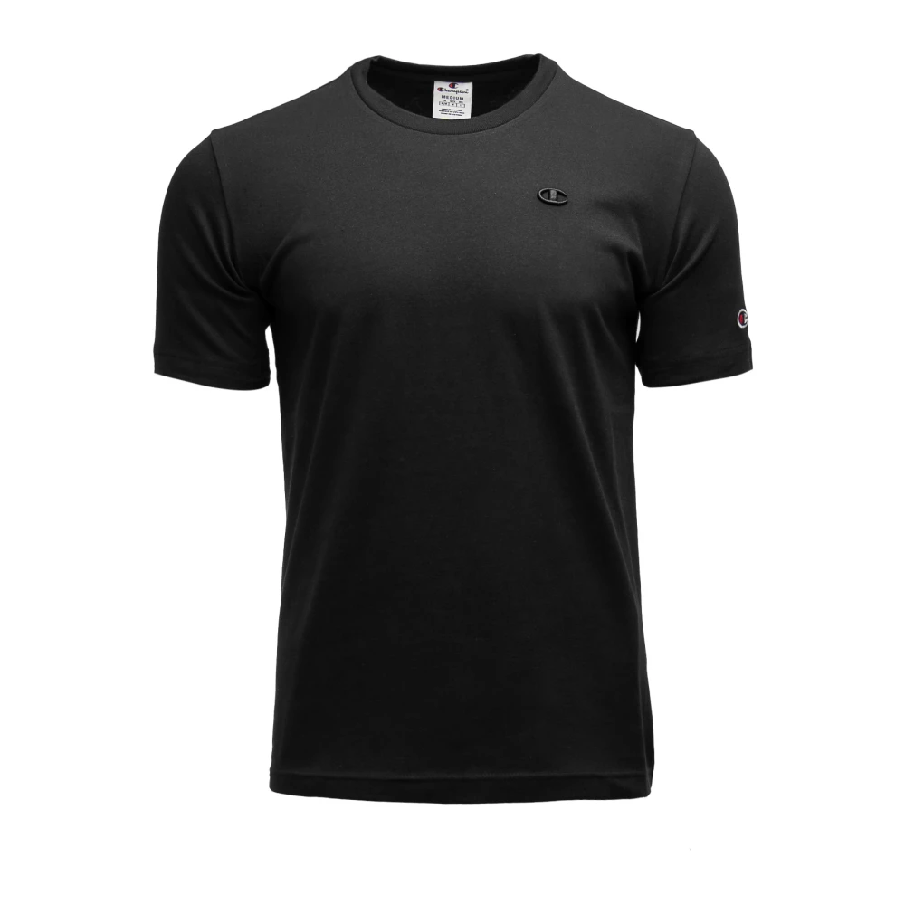 Champion Heren T-shirt met Vlag Borduurwerk Black Heren