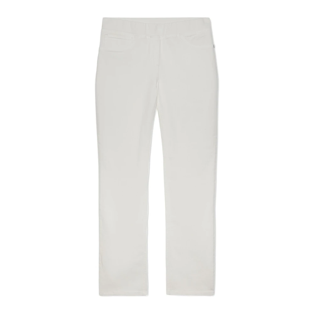 Elena Mirò Rechte Broek Pull-On Stijl White Dames