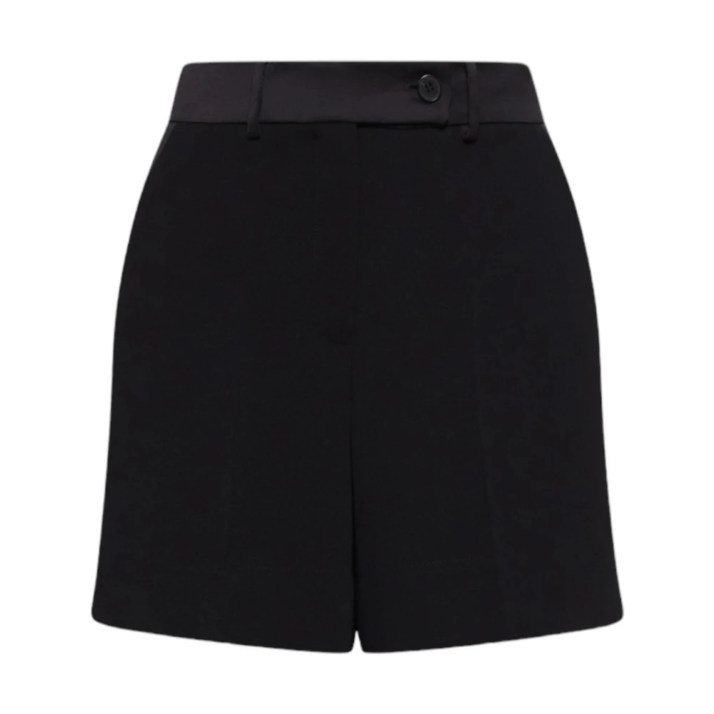 Marella Zwarte Crêpe Shorts Black Dames