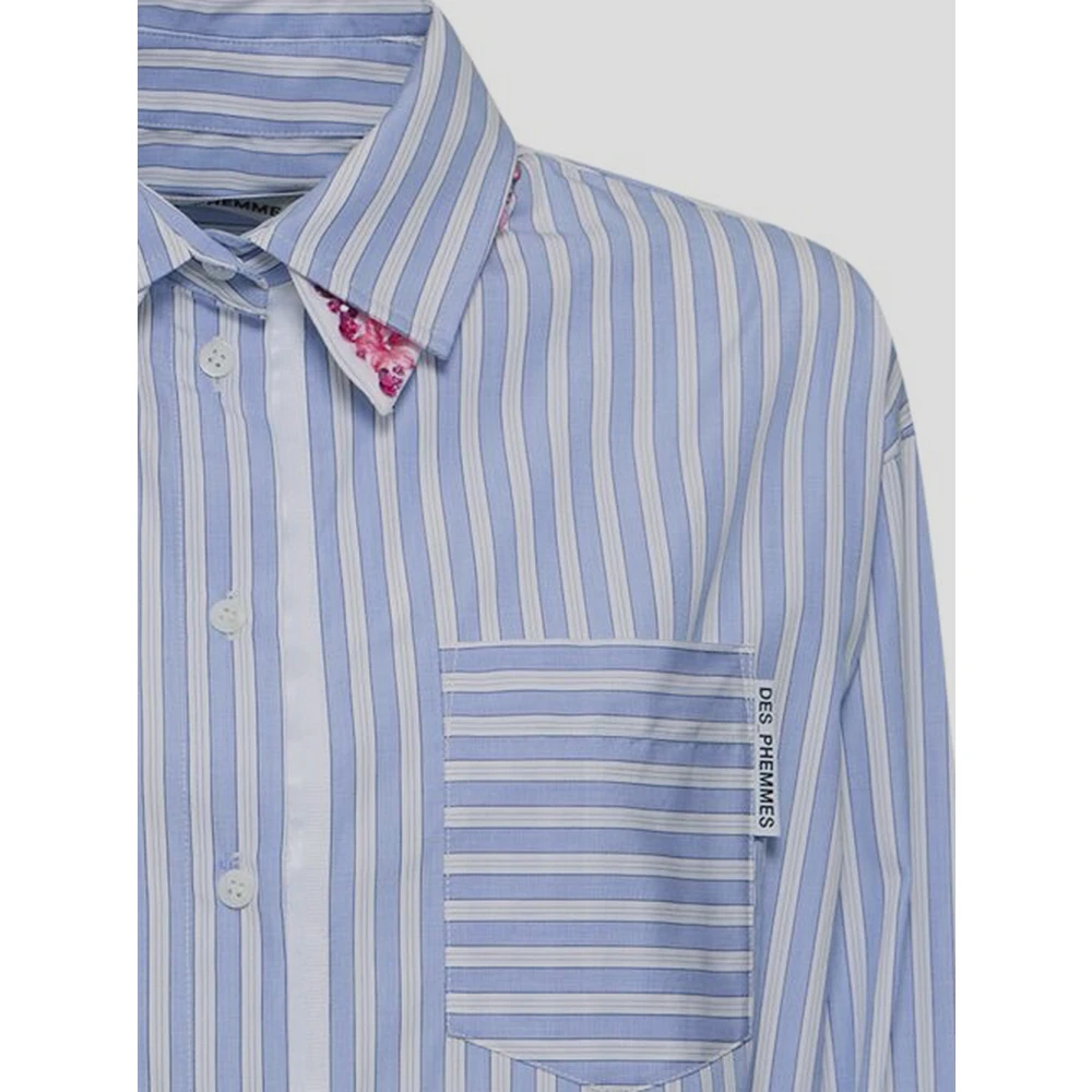 DES Phemmes Katoenen Oversized Shirt Blue Dames