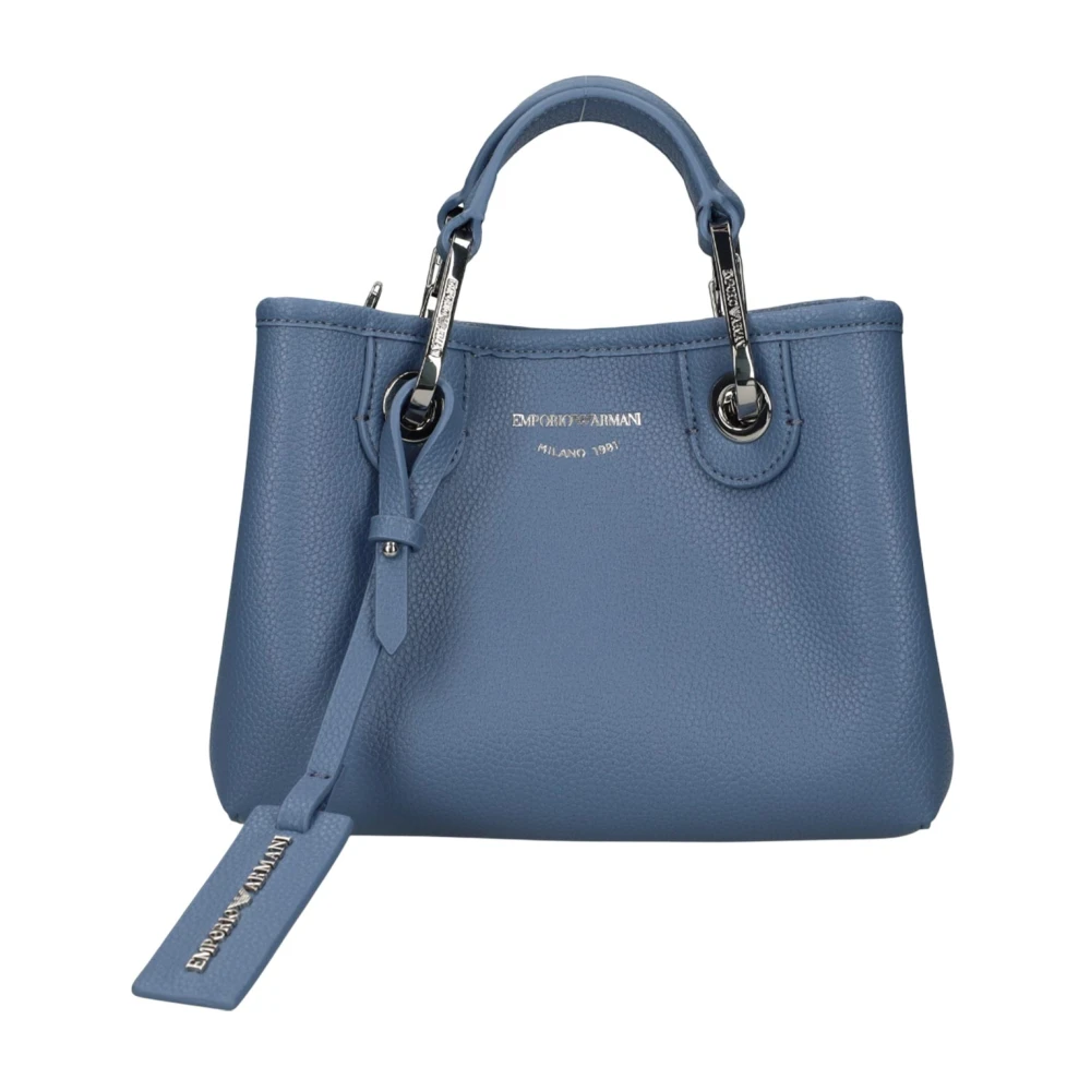 Emporio Armani Gedrukte Hertenlogo Handtas Blue Dames