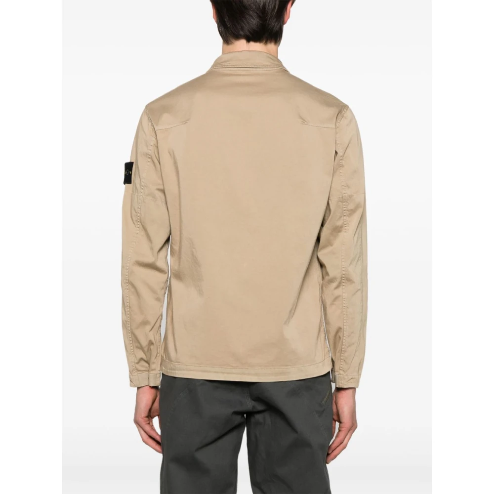 Stone Island Casual Overhemden Collectie Beige Heren