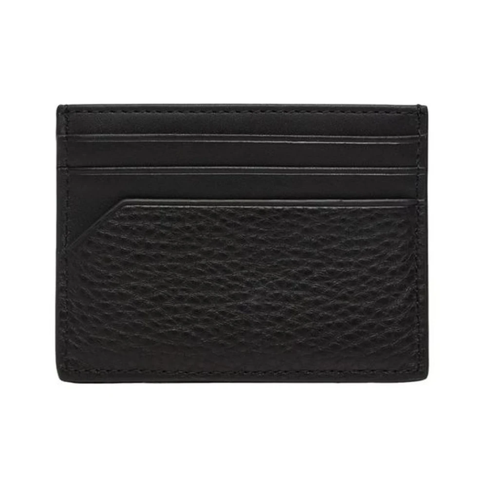 Tommy Hilfiger Stijlvol Leren Portemonnee Mannen Collectie Black Heren