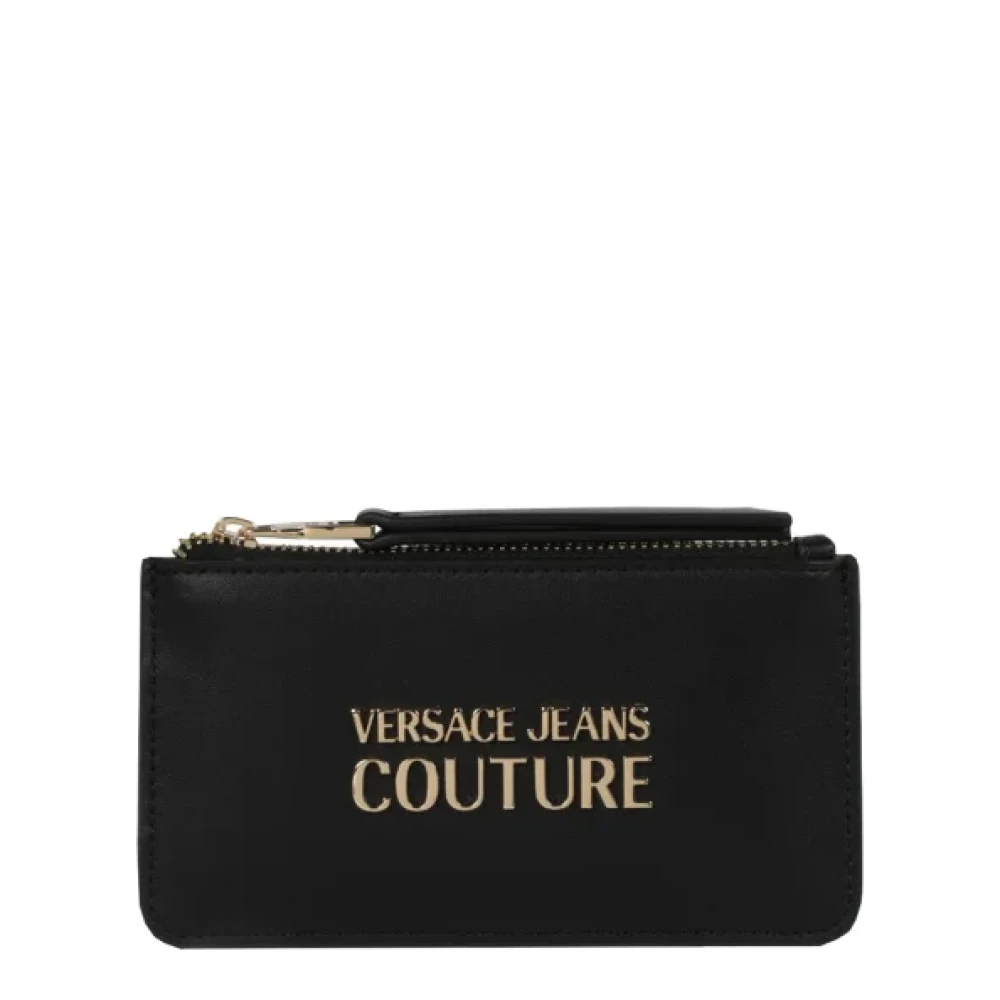 Versace Jeans Couture Zwarte Polyester Portemonnee Stijlvol en Hoogwaardig Black Unisex