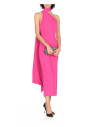 fuchsia-one-sleeve-dress-with-slanted-neckline