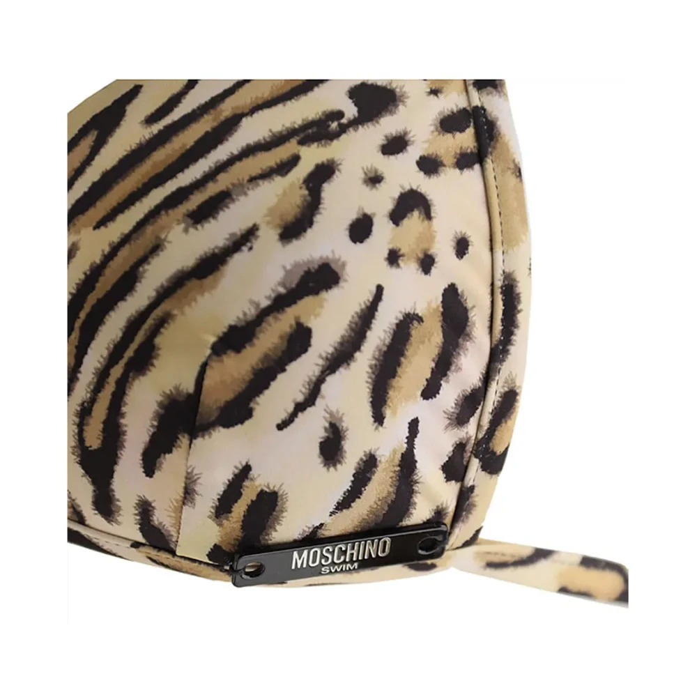 Moschino Animalier Bikini Top Stijlvol en Comfortabel Brown Dames