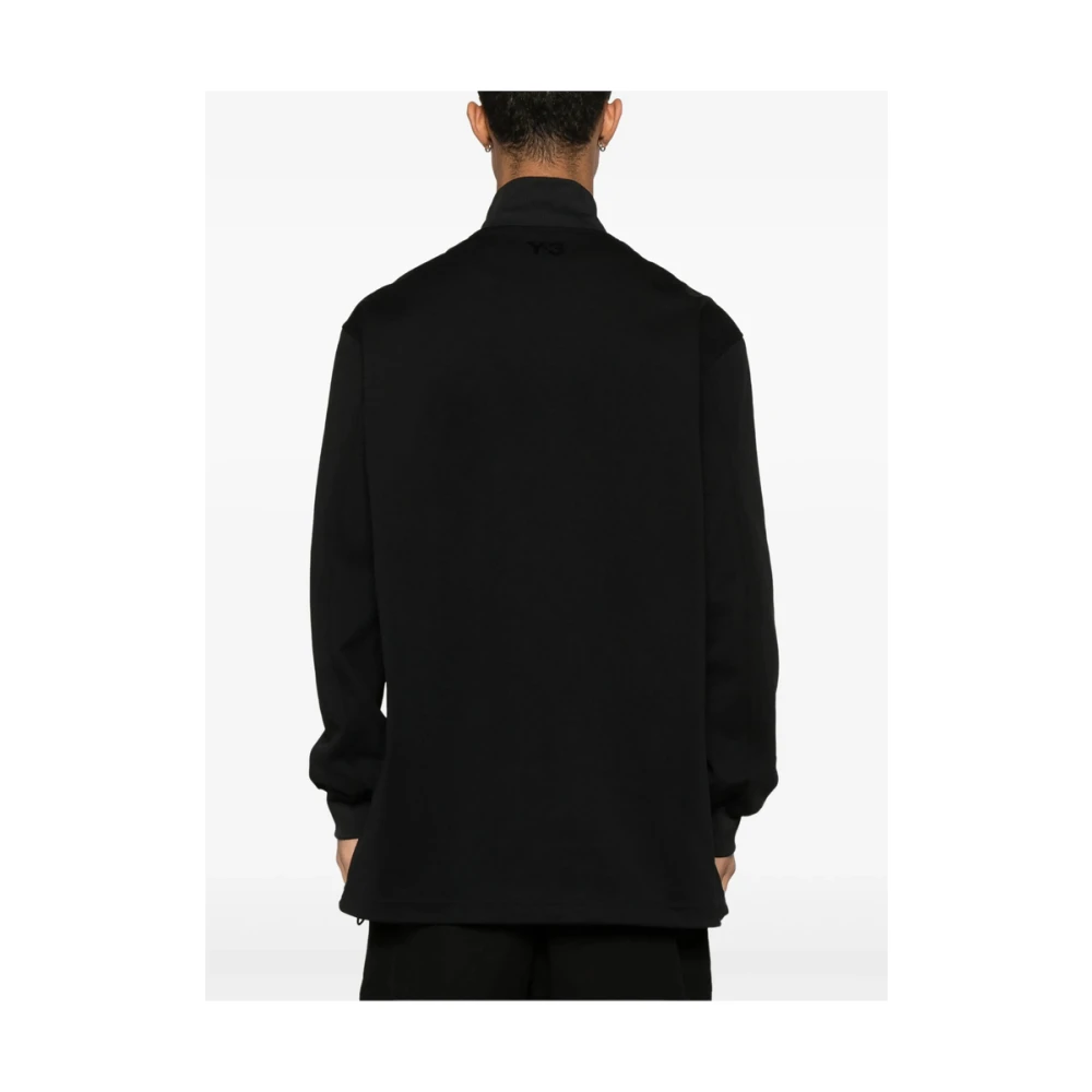 Y-3 Zwarte Sweatshirt met Ritssluiting en Afneembare Panelen Black Heren