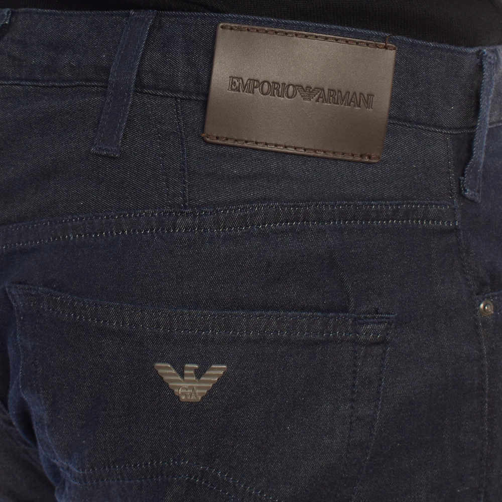 Emporio Armani Slim Fit Donkere Denim Jeans Blue Heren