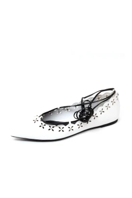 Ballerina i platt läder