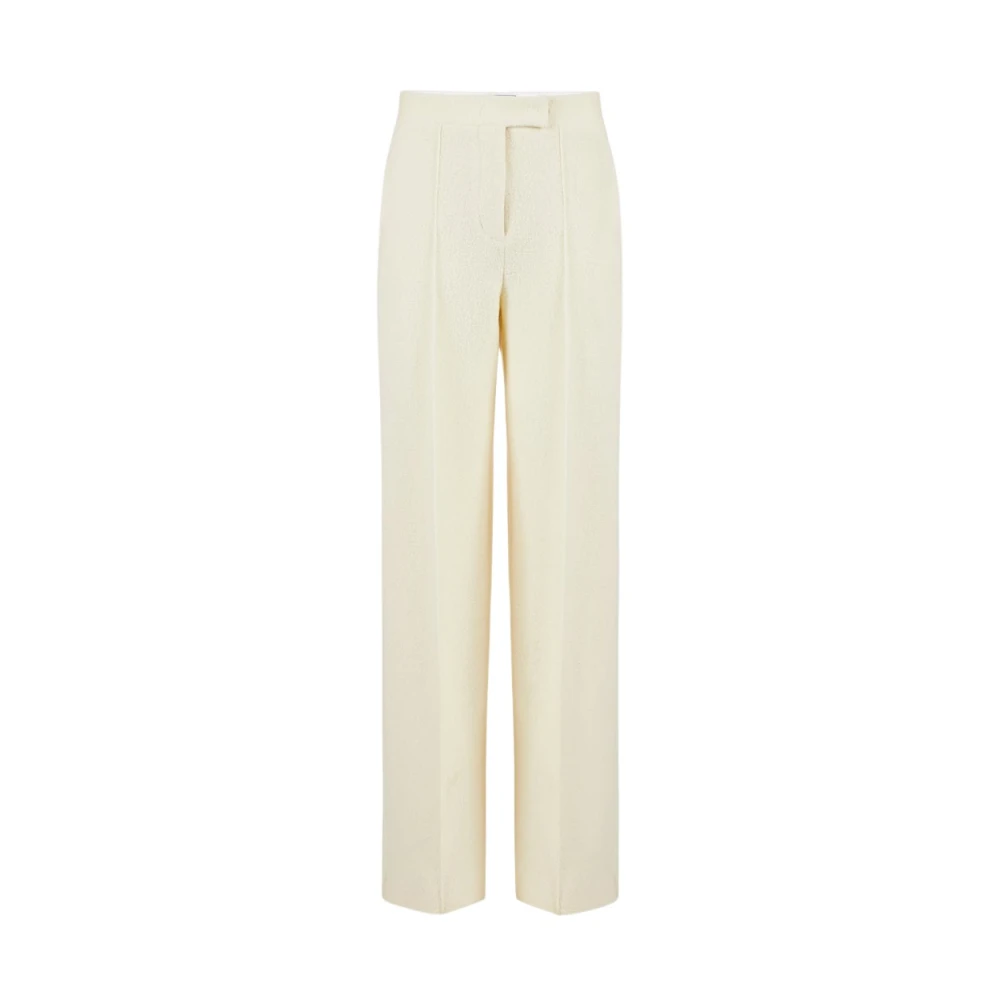 Iceberg Wijde been wol bouclé broek Beige Dames