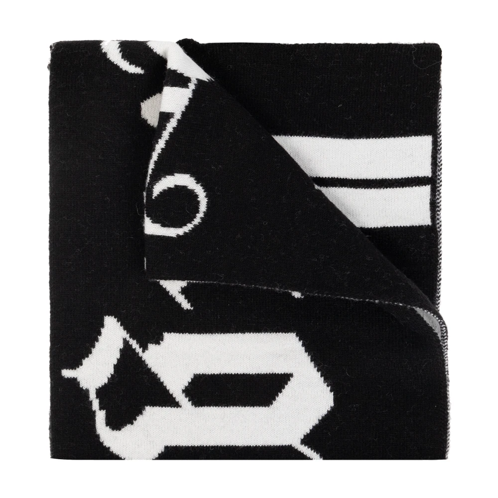 Palm Angels Halsduk med logotyp Black, Unisex