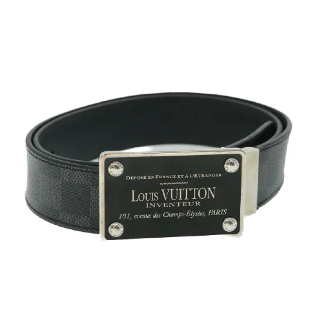Louis Vuitton Vintage Pre-owned Canvas belts Gray Dames