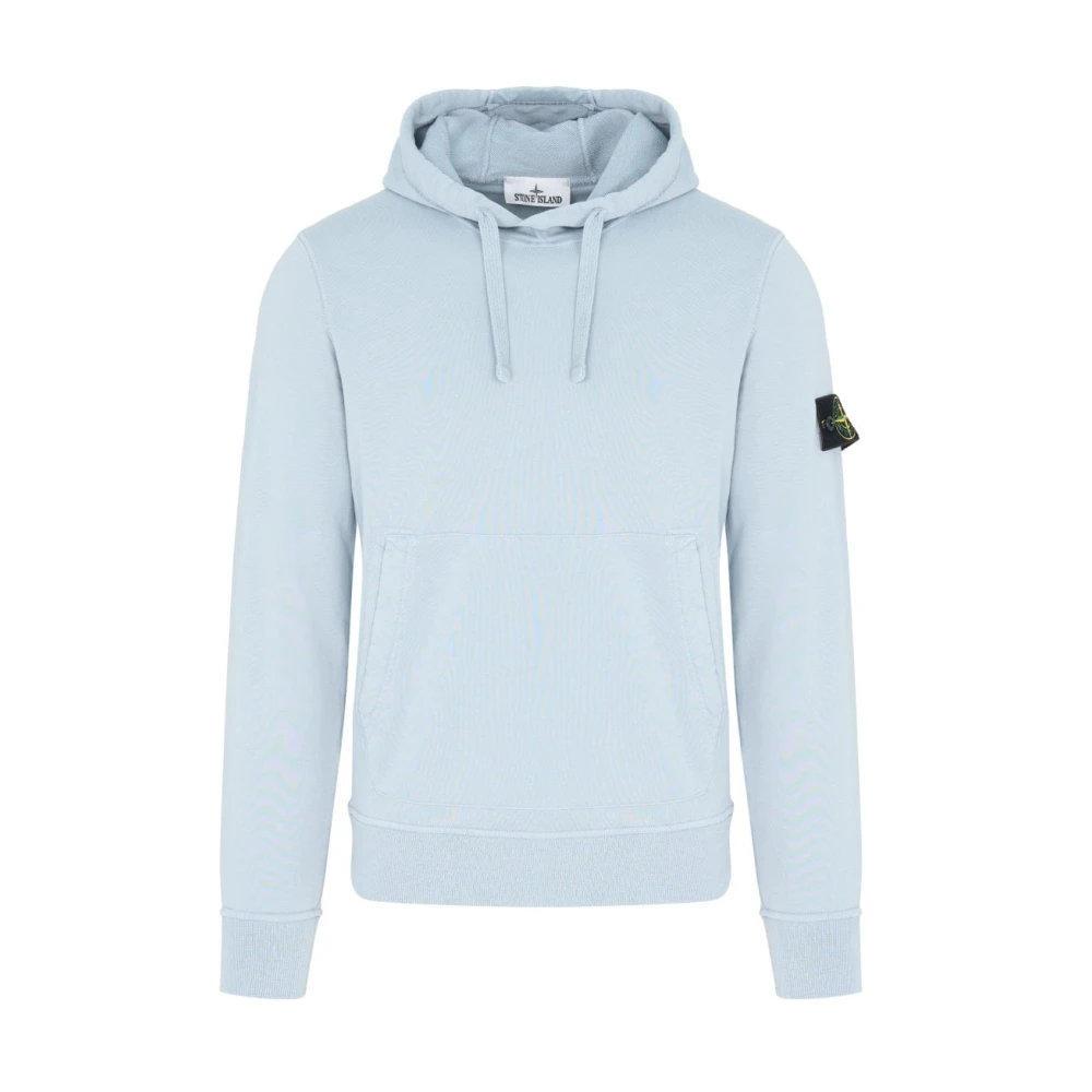 Stone Island Blue Regular-Fit Hooded Sweatshirt With Pouch Pocket - Male - Hoodies - 3XL - Sweatshirts & Hoodies
