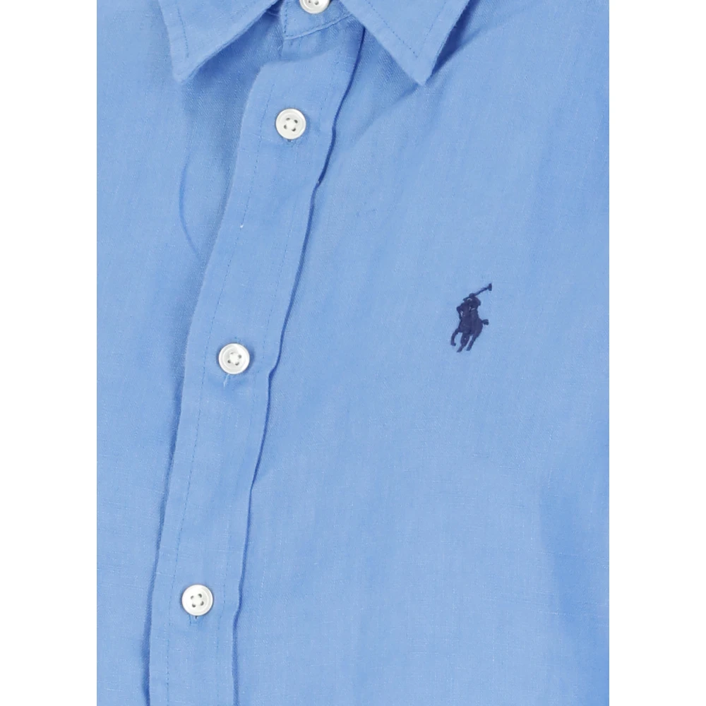 Ralph Lauren Blauw Damesoverhemd met Kraag en Lange Mouwen Blue Dames