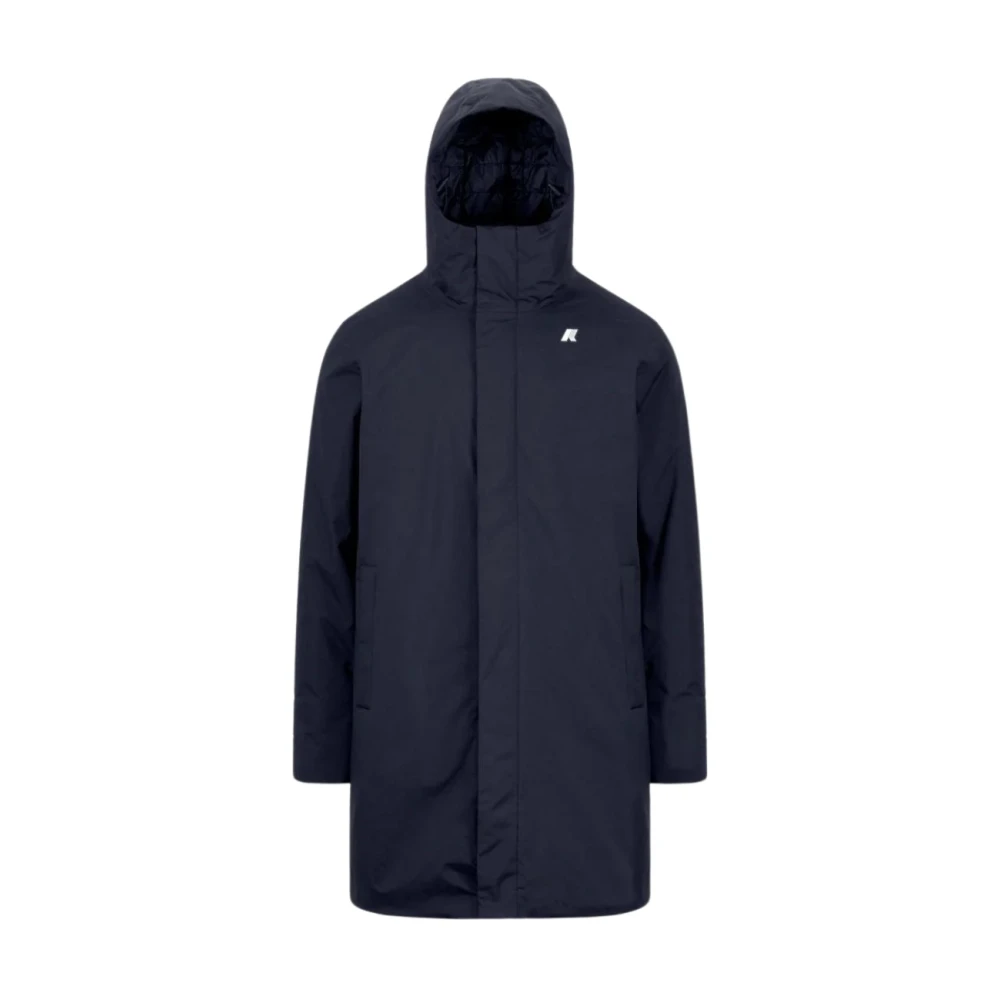 K-Way Men's Blue Warm Ottoman Jacket