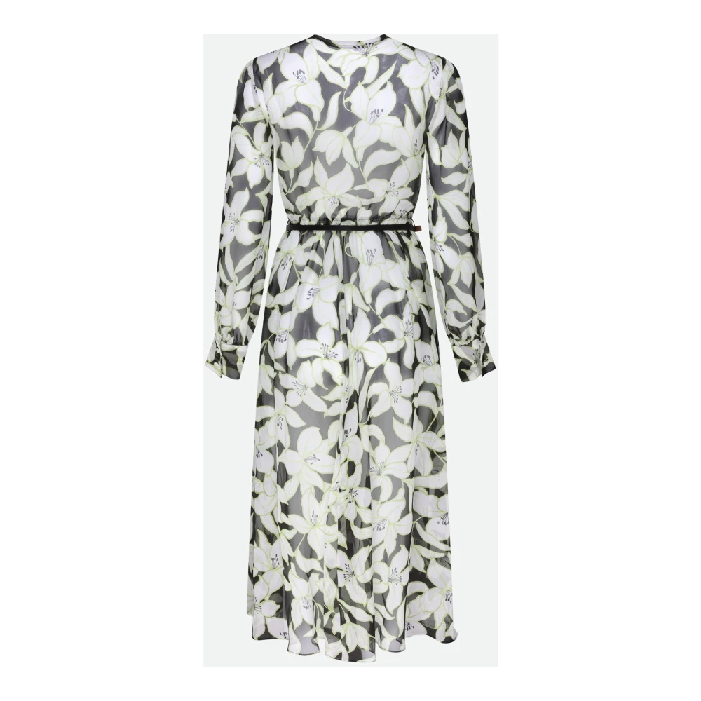 Max Mara Studio Bloemen Multicolor Jurk Multicolor Dames