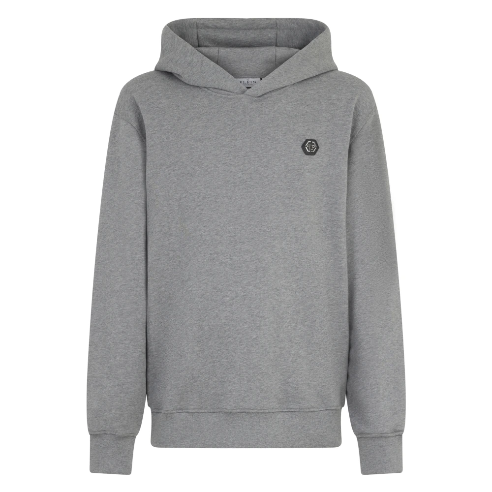 Philipp Plein Men's Gray Fleece Hoodie Basic - Hoodies - L - Sweatshirts & Hoodies