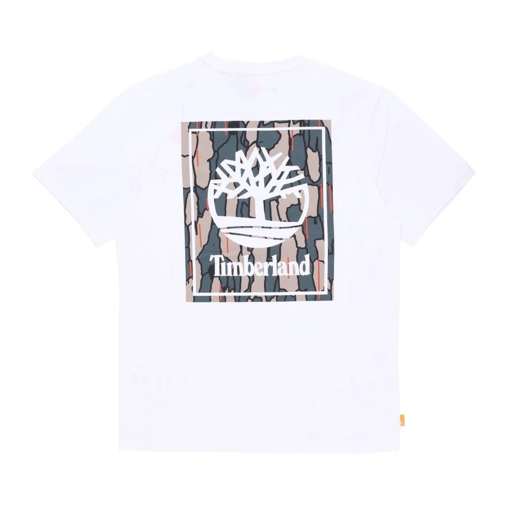 Timberland Camo Tee Wit Korte Mouw T-shirt White Heren