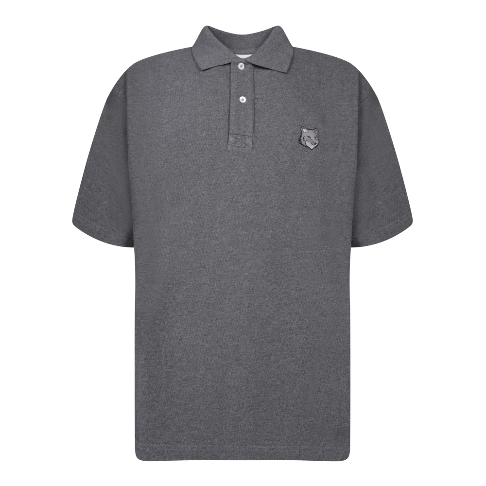 Maison Kitsuné Grå Polo Klassisk Krage Gray, Herr