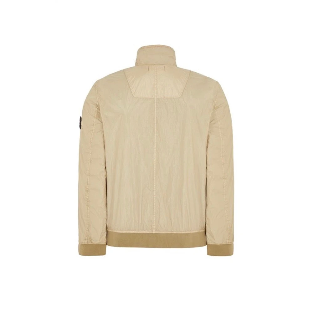 Stone Island Gekreukelde Reps Nylon Blouson Beige Heren