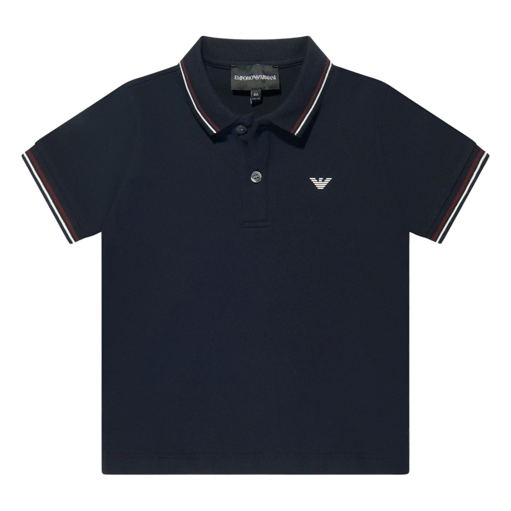 Emporio Armani Men's Blue Logo Polo Shirt