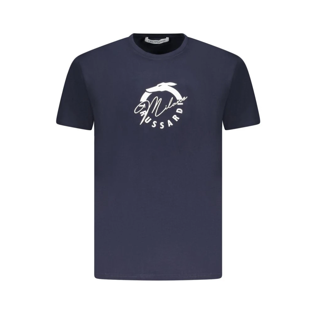 Trussardi Men's Blue T-Shirts, M, Cotton T-Shirt