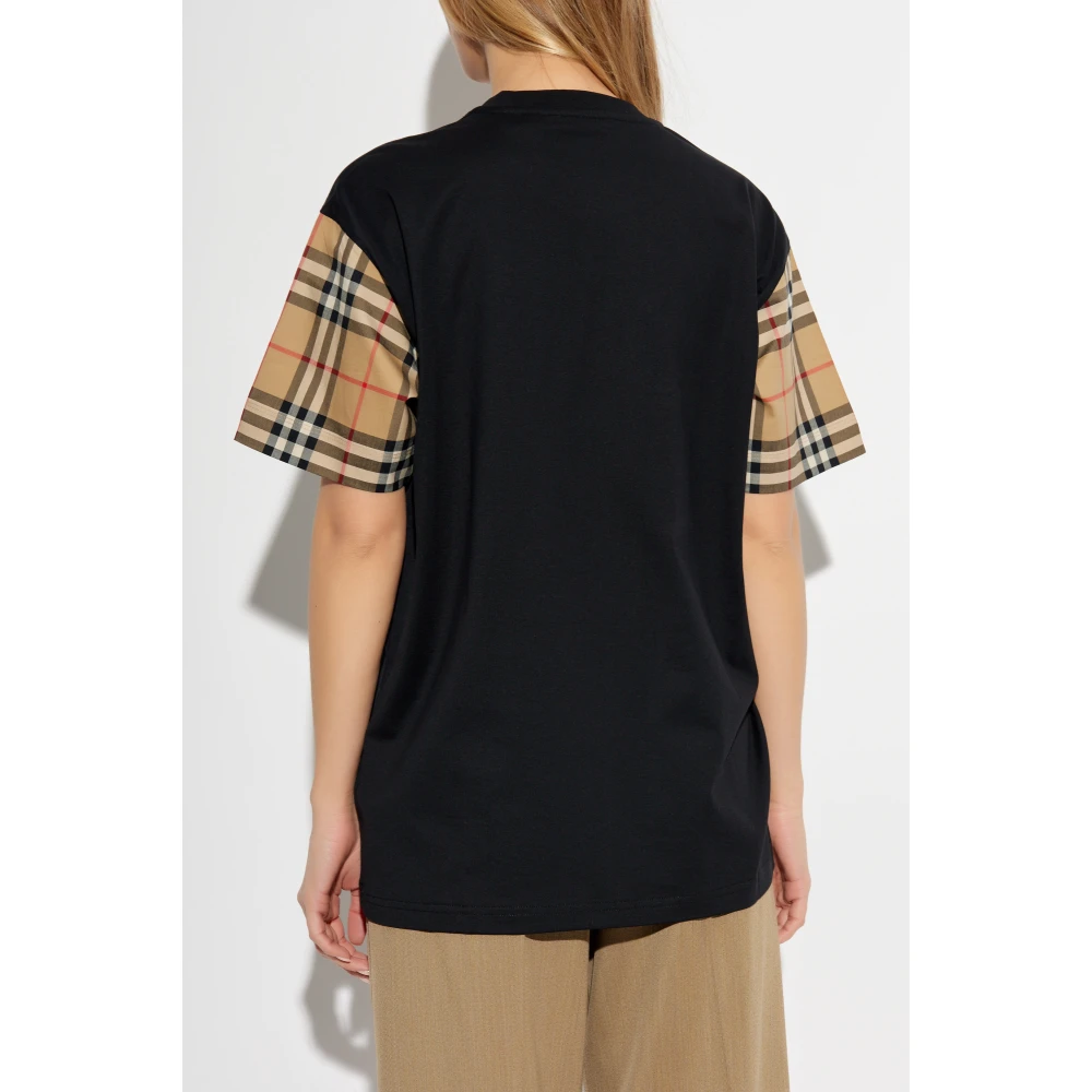 Burberry Katoenen T-shirt Black Dames