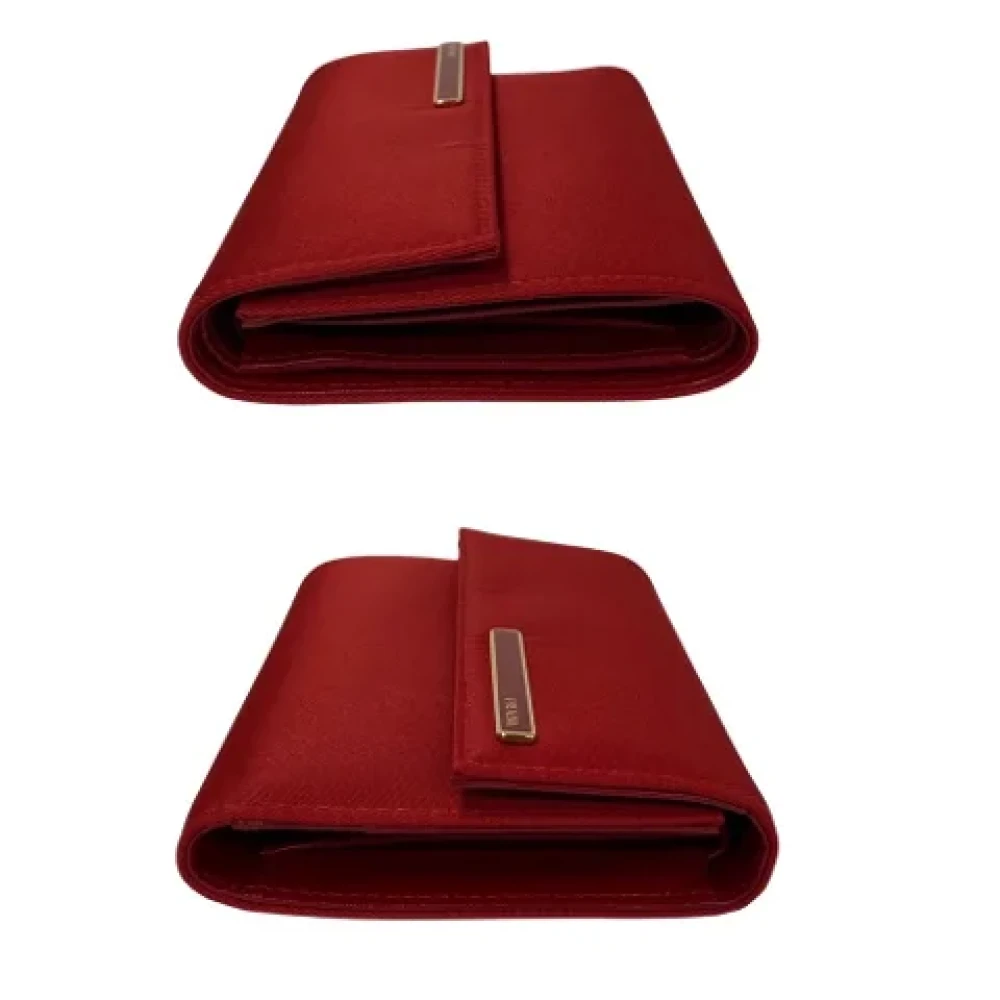 Prada Vintage Pre-owned Nylon wallets Red Dames