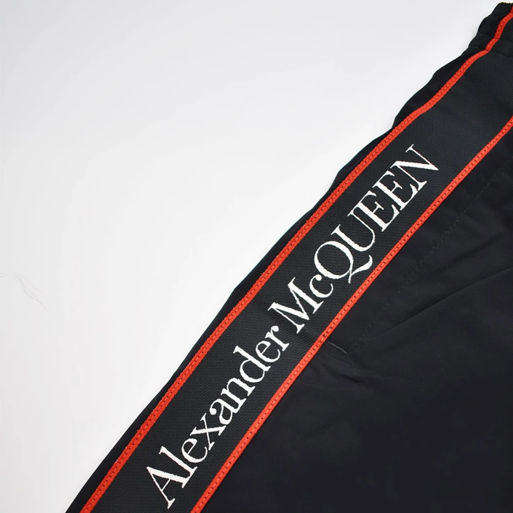 alexander mcqueen Zwemkleding met Logo en Koordsluiting Black Heren