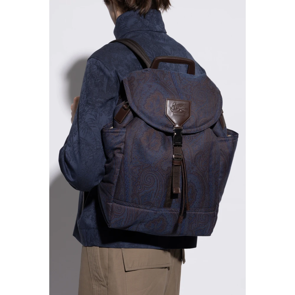 ETRO Rugzak met 'paisley' motief Blue Heren