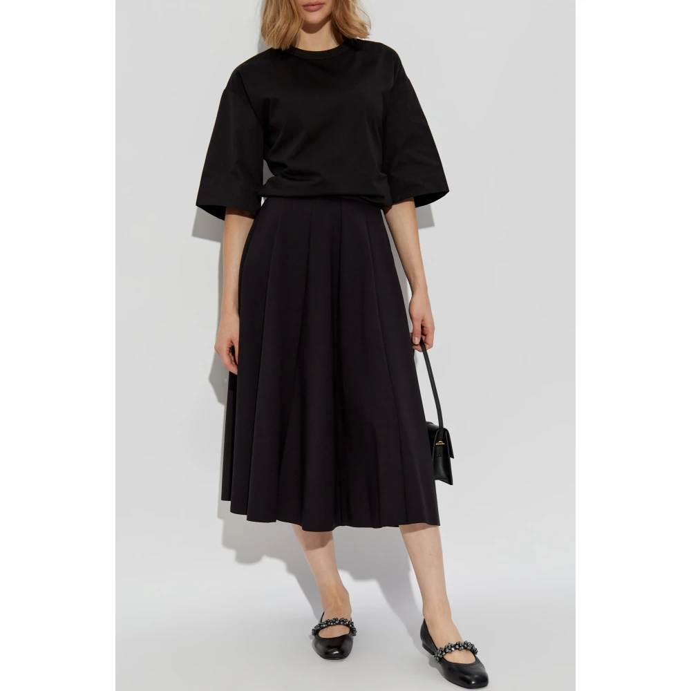 Fabiana Filippi T-shirt met trekkoorden Black Dames