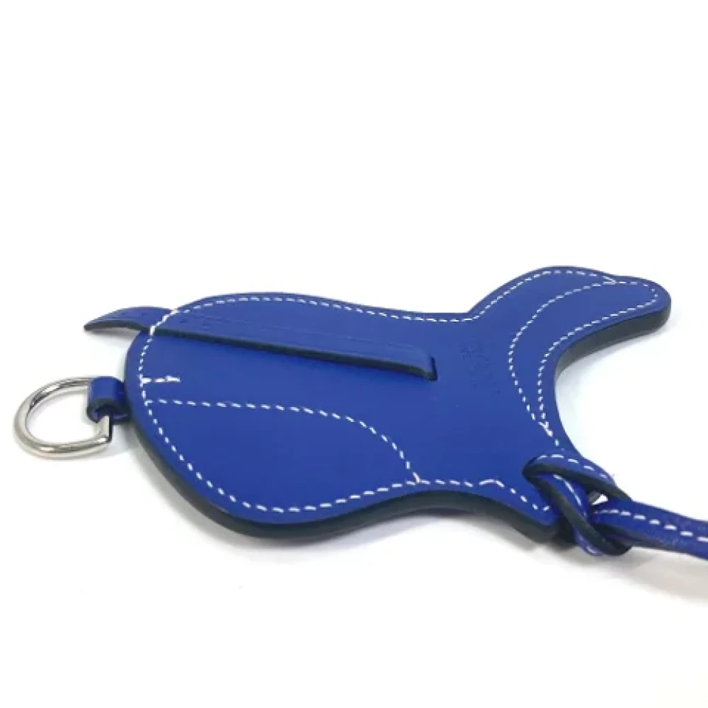 Hermès Vintage Pre-owned Leather key-holders Blue Dames