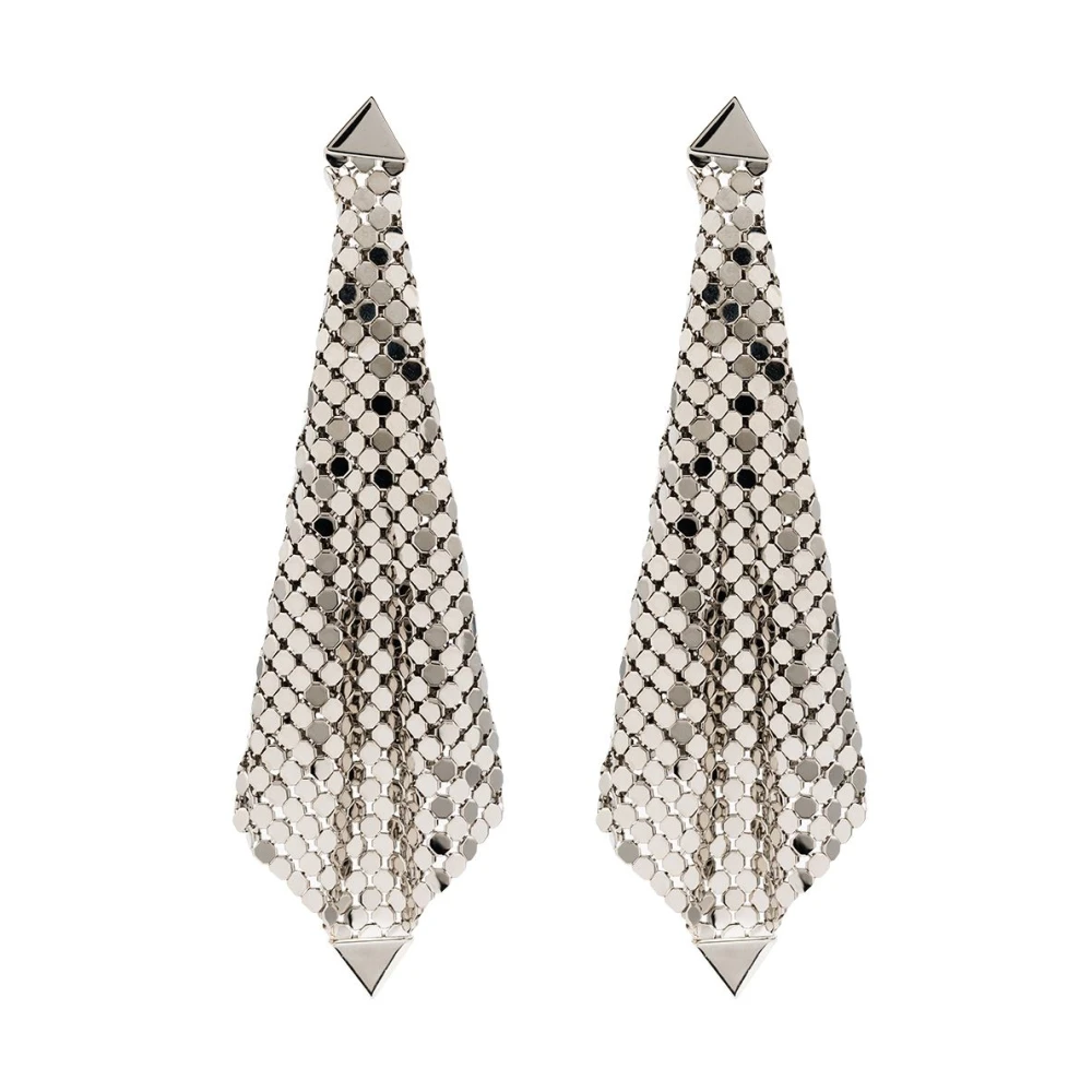 Rabanne Women's Gray Pixel Mesh Earrings - Earrings - One Size - Accessories