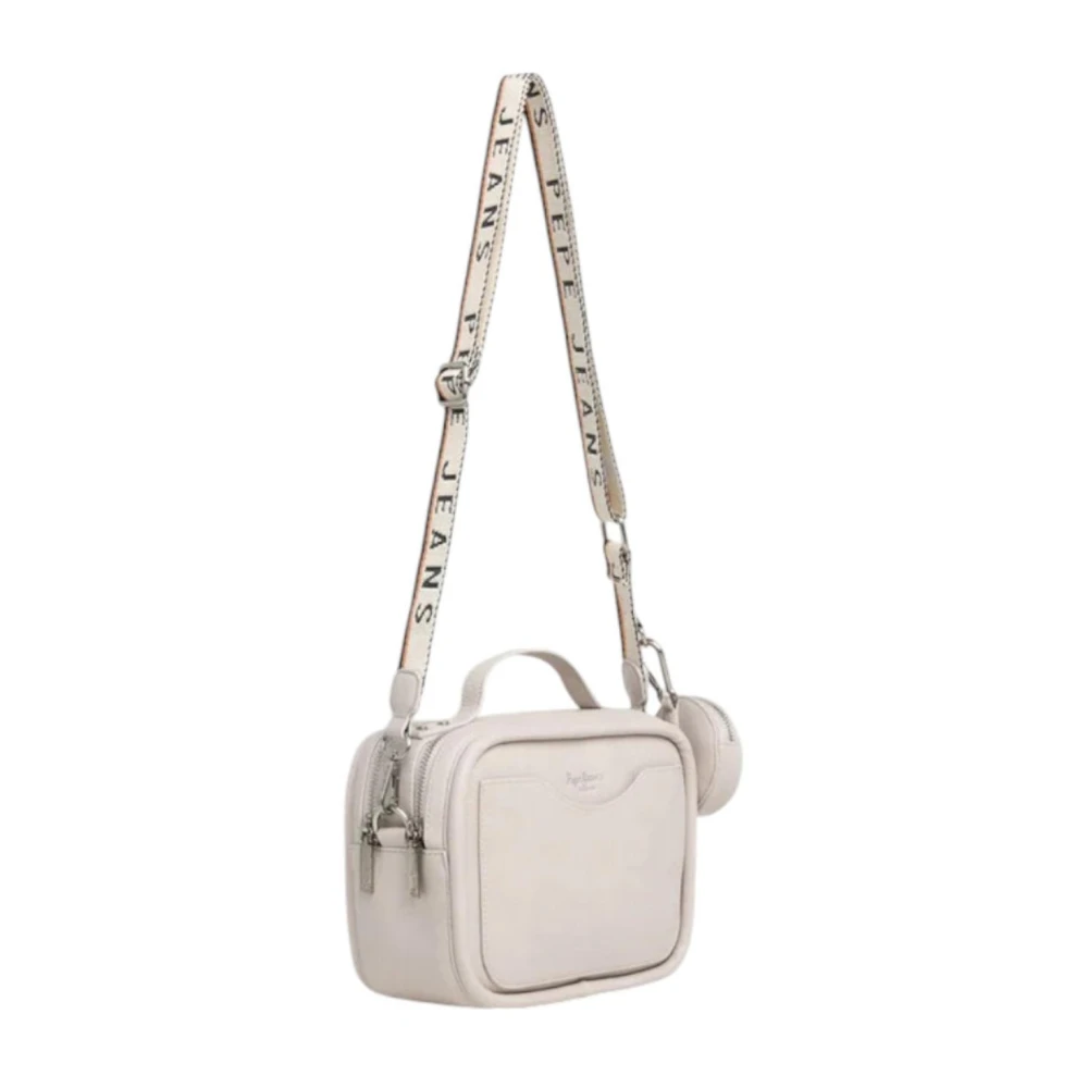 Pepe Jeans Chique Witte Schoudertas Bassy Main White Dames