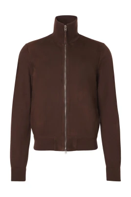 Suede Front Merino Full Zip